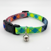 Premium Nylon Printed Cat & Small Dog Collar with Bell